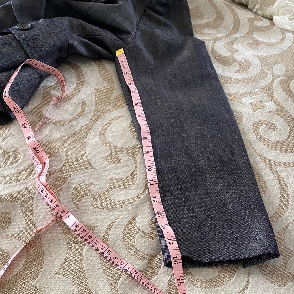 Banana Republic Petite 4P Structured Blazer Charcoal Gray Tailored Work Office - Picture 10 of 10